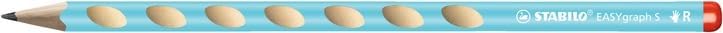 Set of ergonomic pencils, Stabilo, EASYgraph S, Right hand, 2 pieces with sharpener and eraser, Blue