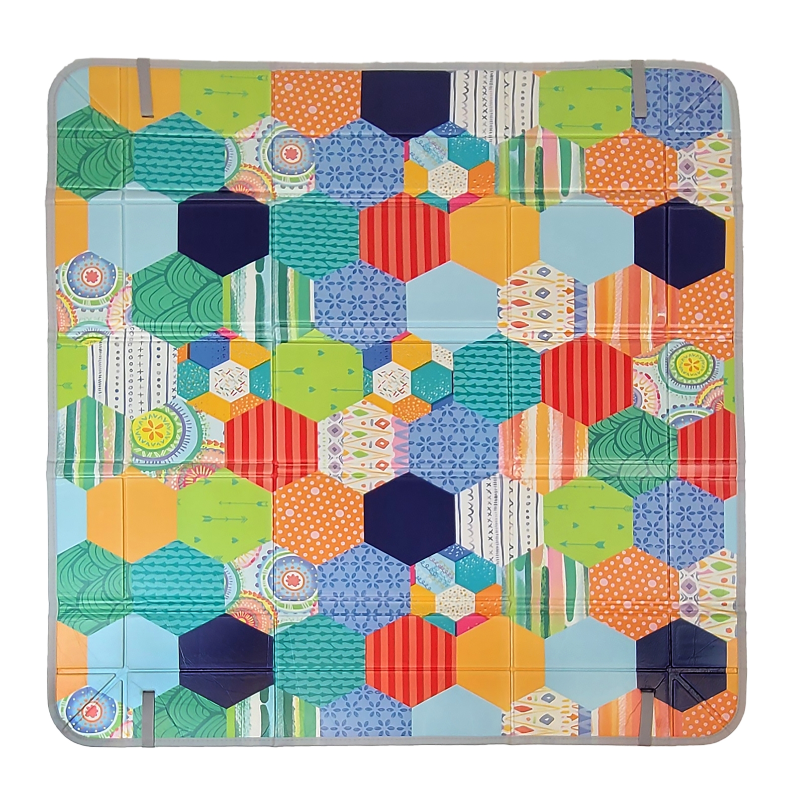 Сгъваема мека постелка от пяна, Infantino, Цветове, 147 x 147 см