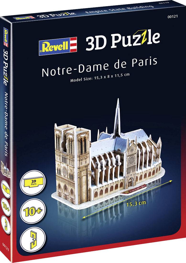 Пъзел Катедралата Нотр Дам Париж 3D, 39 части