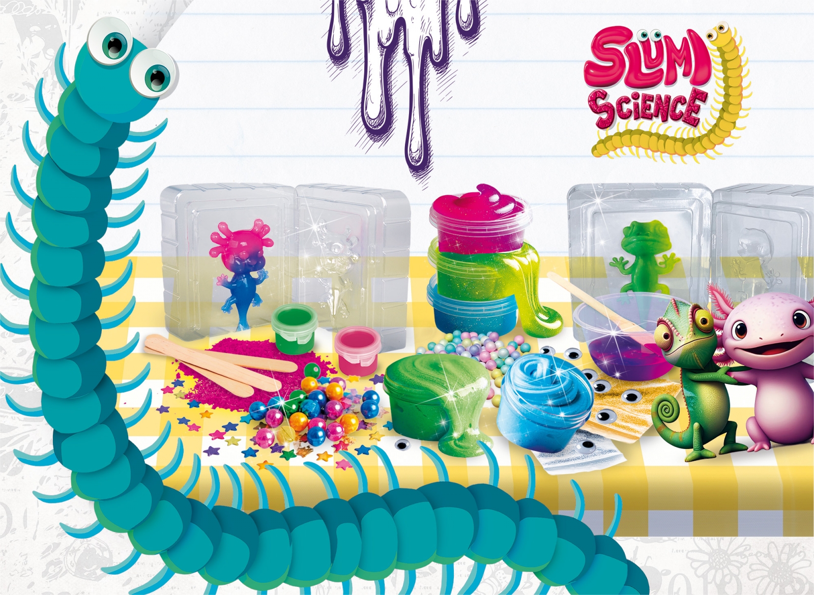 Creative kit, Lisciani, Slumi Science, DIY, Squish and slime 2 in 1