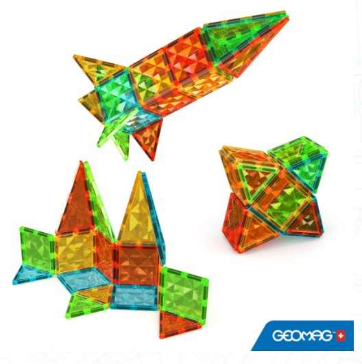 Magnetic Constructor, Geomag, Multicolored Tiles, STEM, 32 Pieces