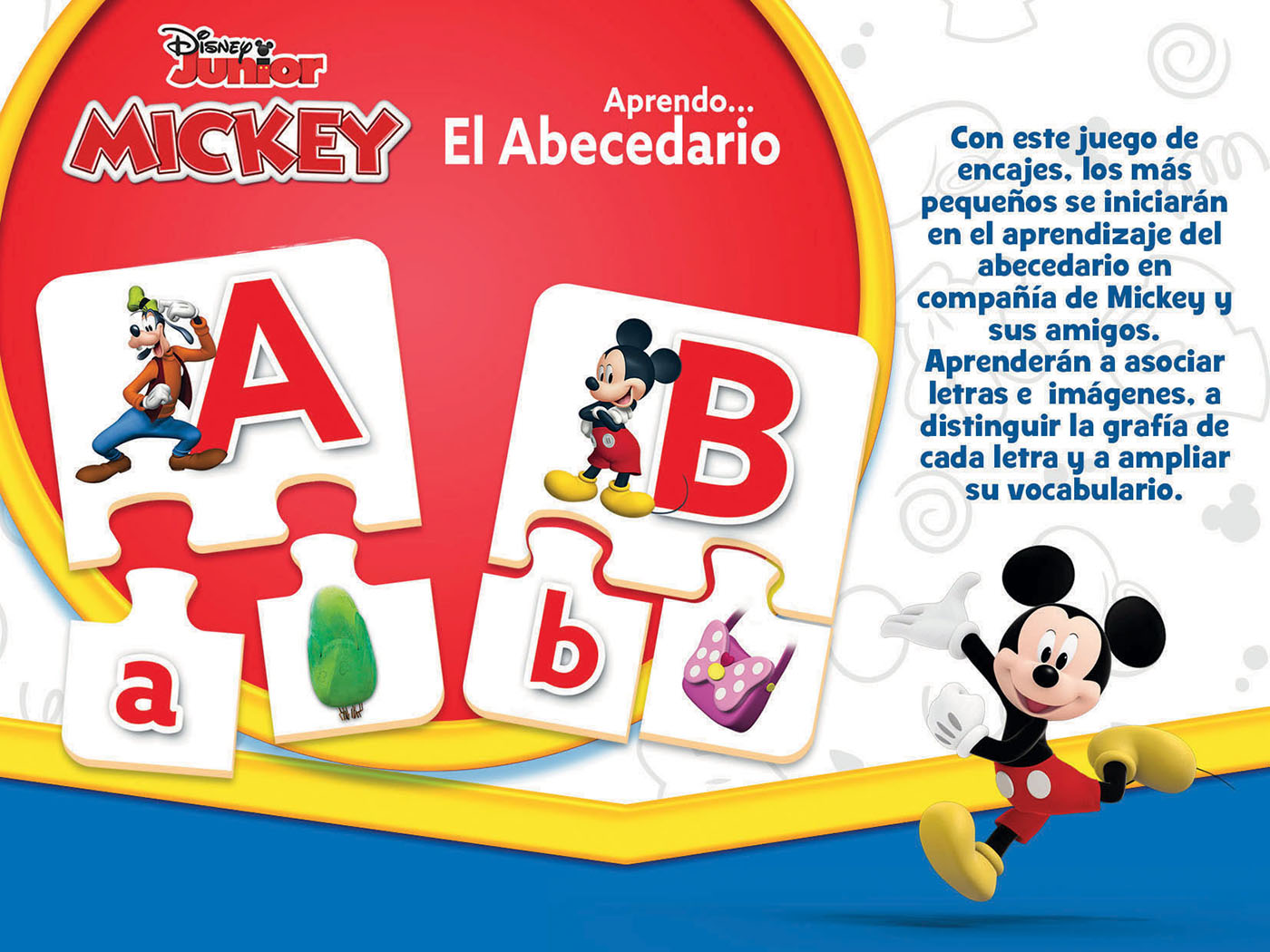 Образователен пъзел, Educa, Mickey and Friends, Азбука, 81части