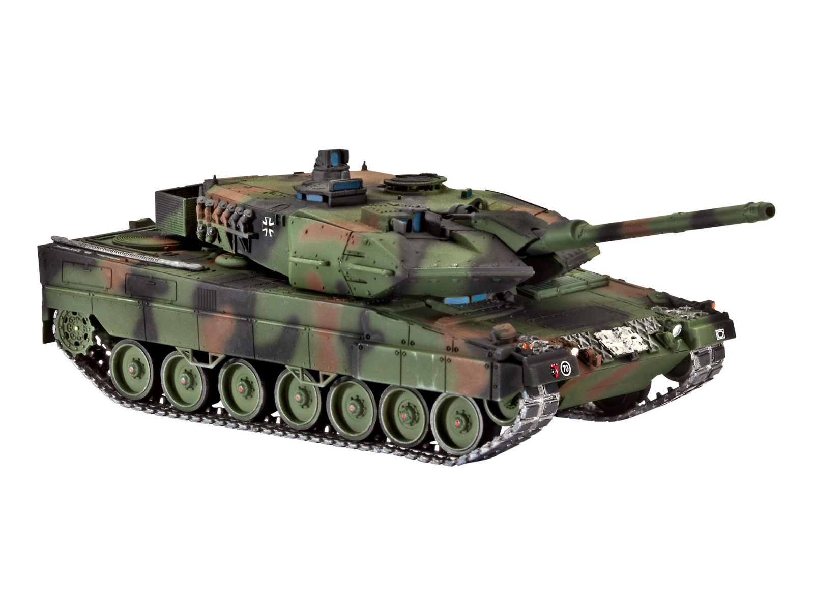 Assembly model, Revell, Leopard 2A6-A6M tank, 168 parts