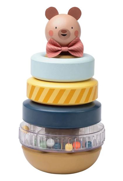 Бебешка играчка, Taf Toys, Кула с рингове за нанизване, Мече
