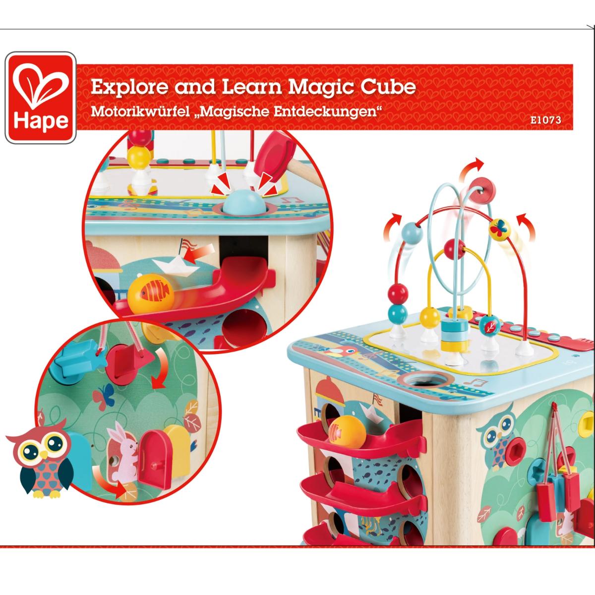 Интерактивна играчка, Hape, Магически музикален куб 4в1