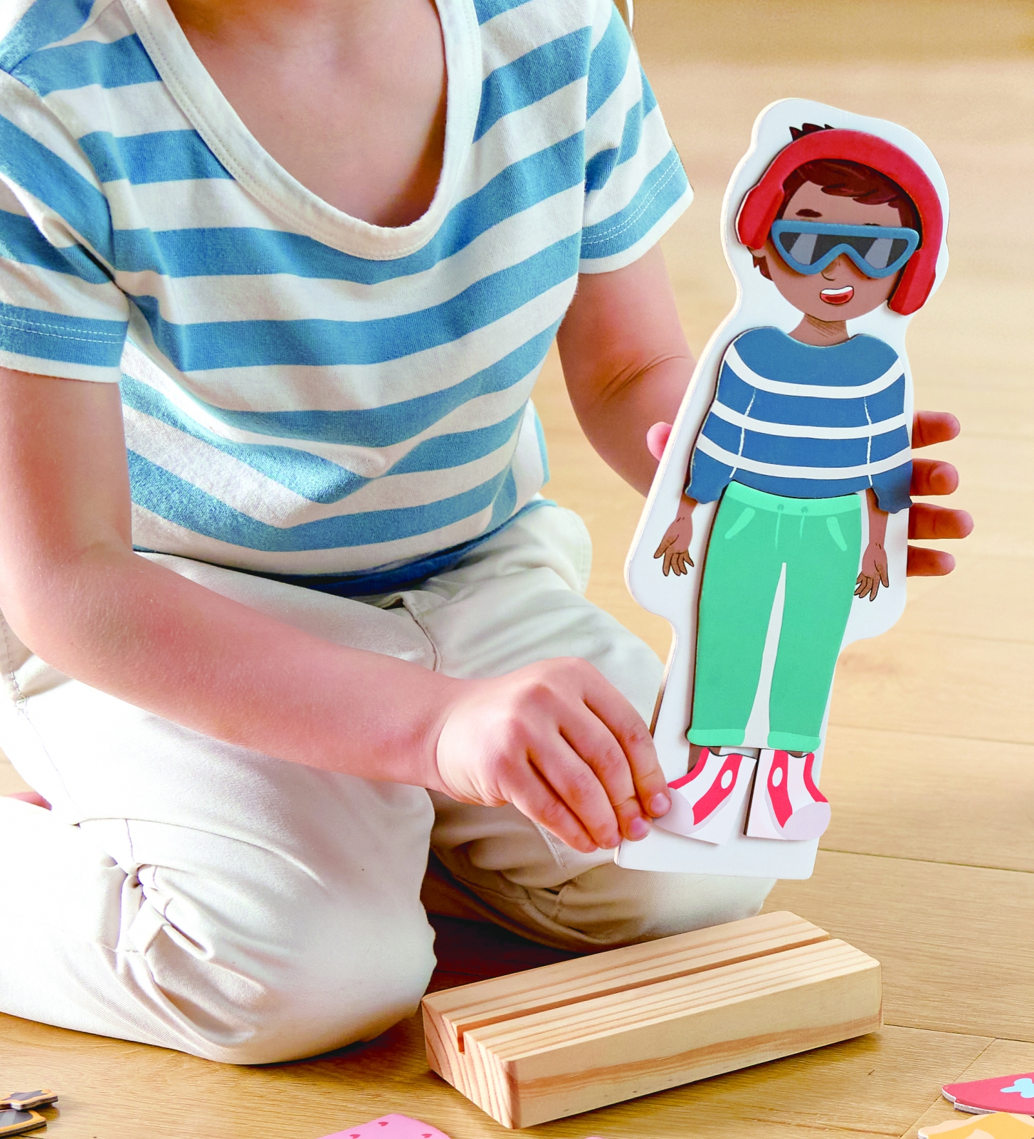Образователен магнитен пъзел, Hape, Мода, 62 части