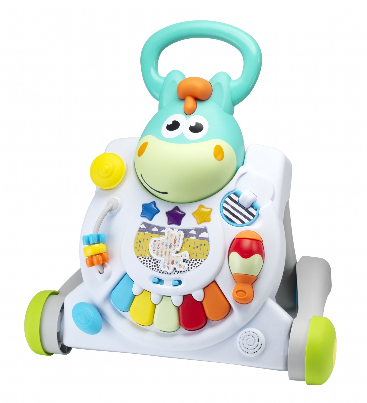 Interactive toy, Infantino, 3 in 1 Baby Walker and Horse Table, White