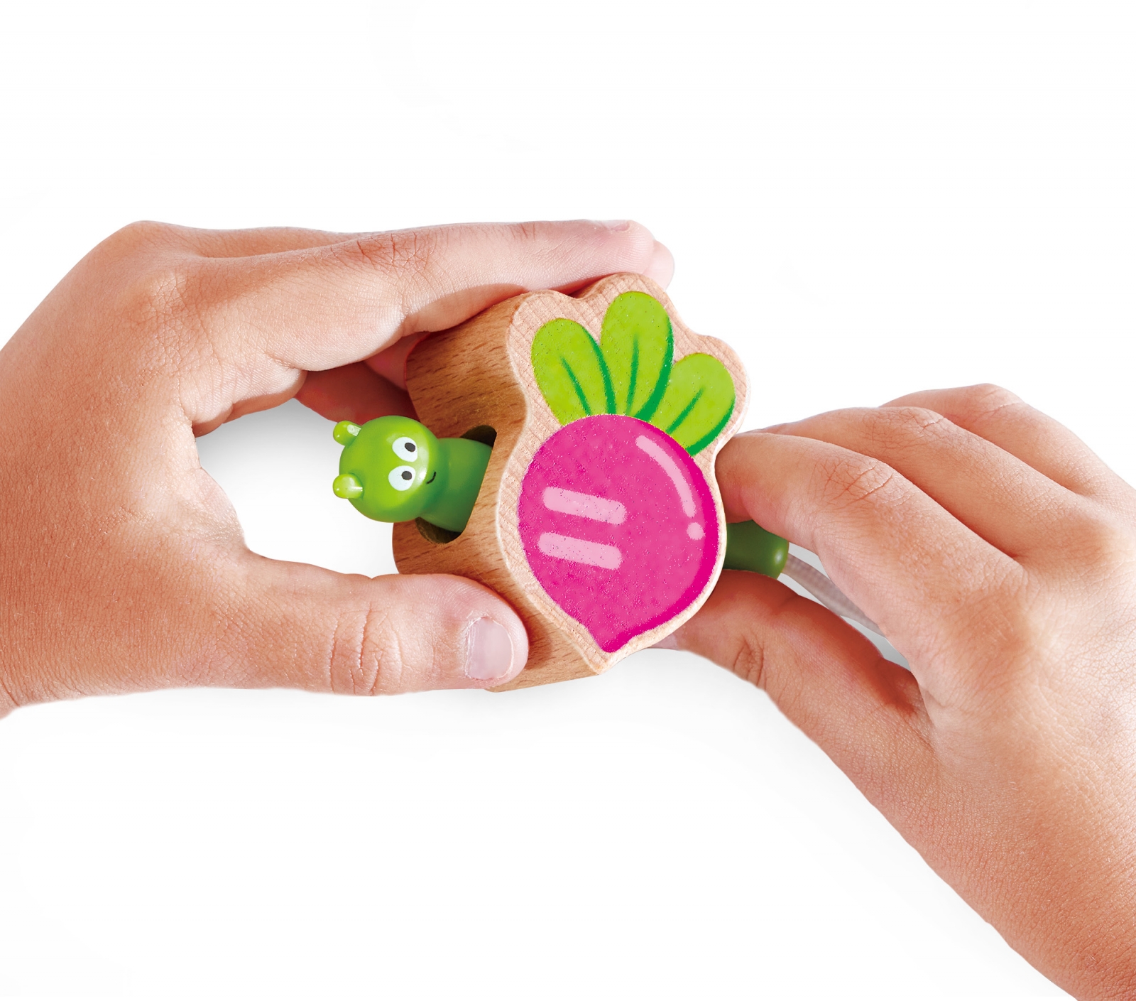 Интерактивна дървена играчка, Hape, Зайче, Баланс и нанизване