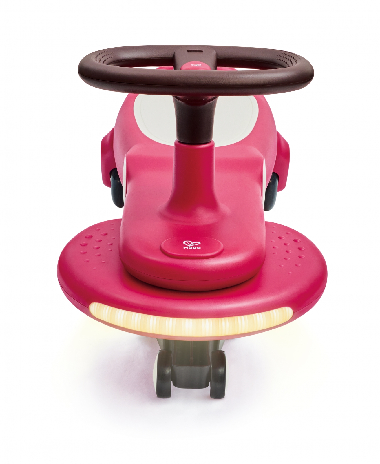 Балансираща количка с LED светлини, Hape, Червена