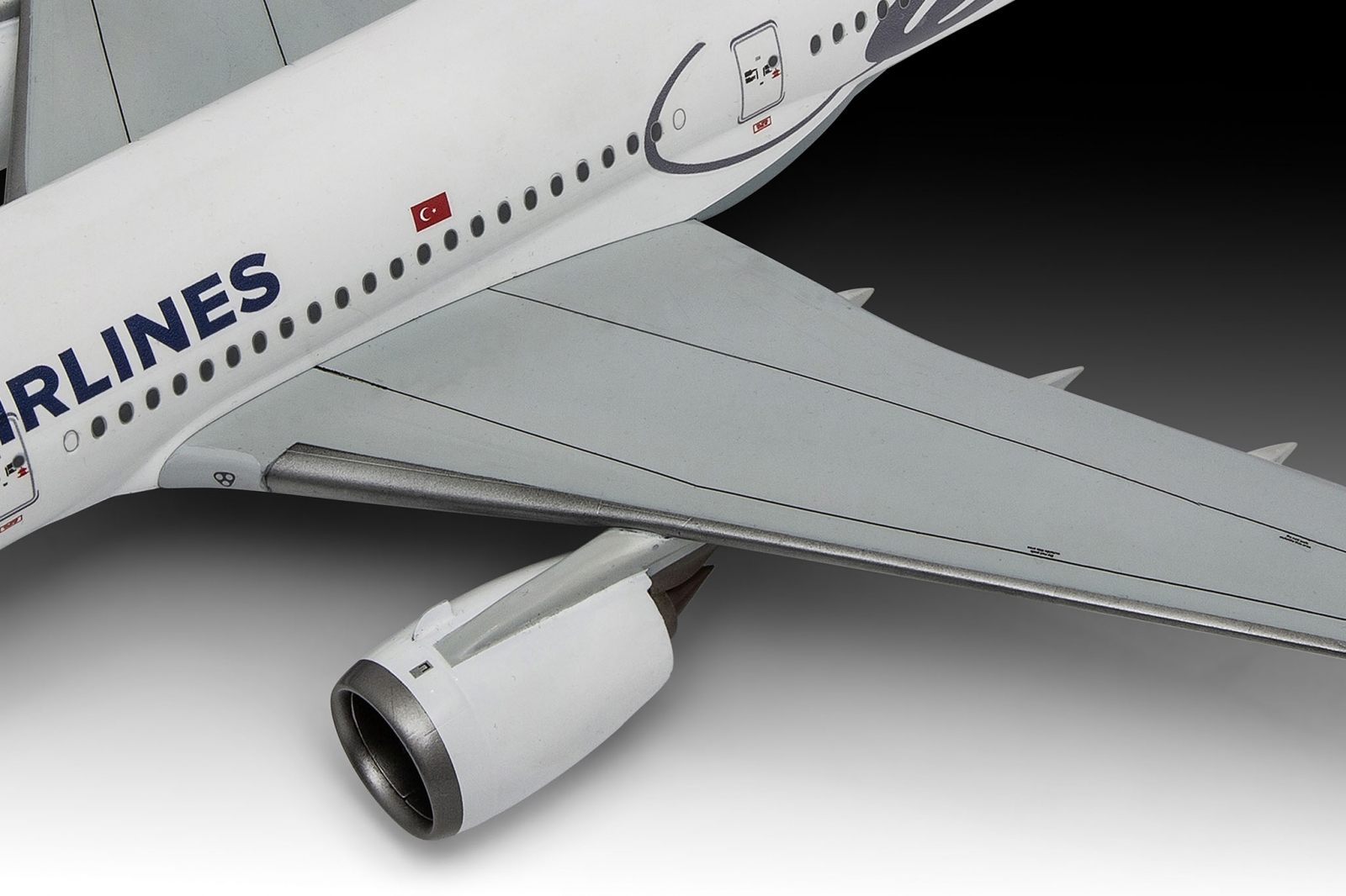 Assembly model, Revell, Airbus A350-900 Turkish Airlines, 120 parts