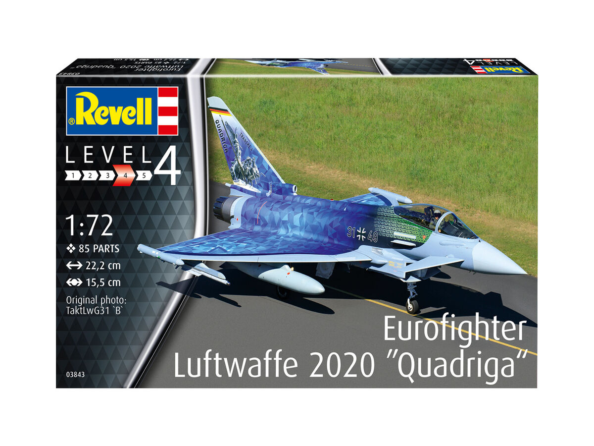 Сглобяем модел Германски изтребител Eurofighter, Luftwaffe 2020 Quadriga, 85 части