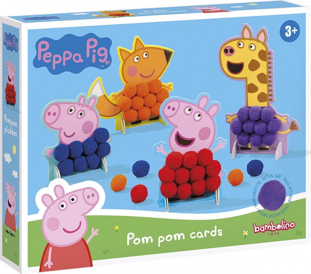 Creative set, Totum, Peppa Pig, Decorate with pompoms