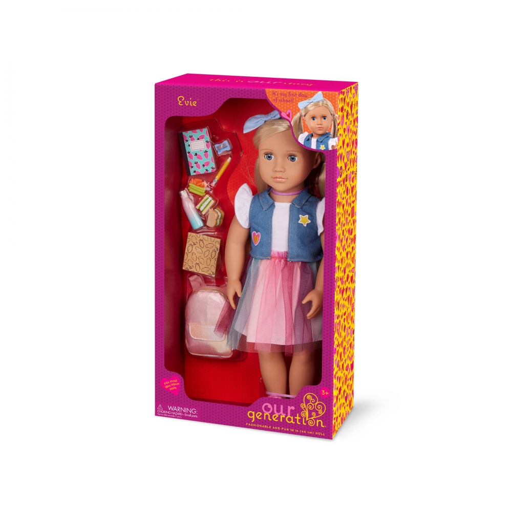 Doll, Battat, Our Generation, Evie with accessories, 46 cm