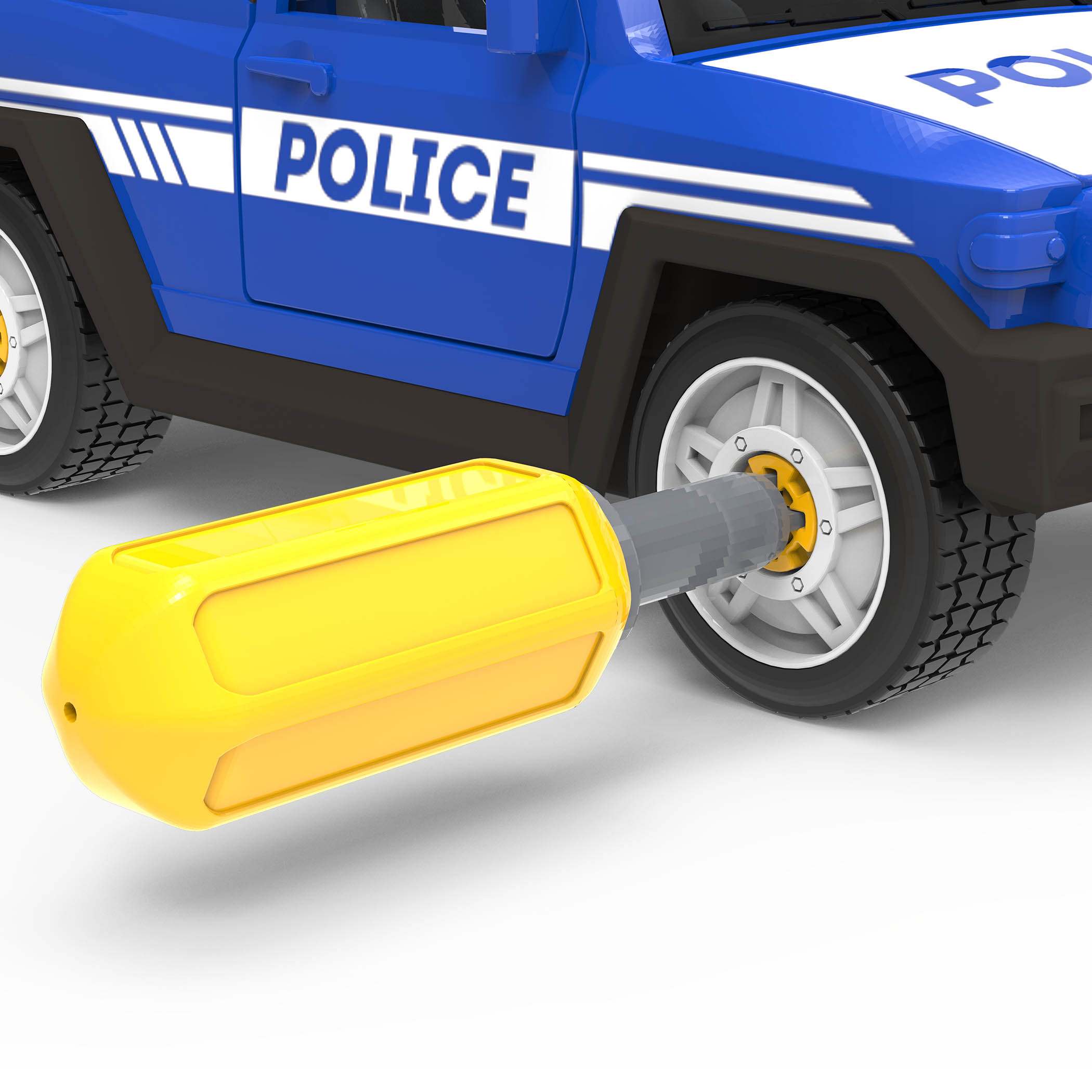 Building sports jeep with sound and light