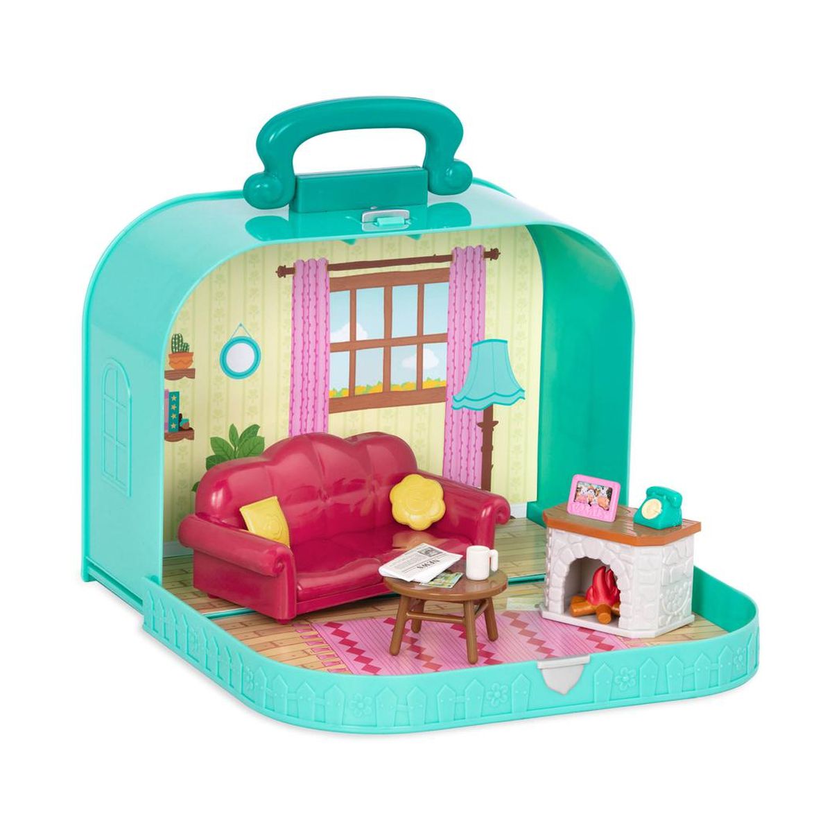 Li’l Woodzeez Комплект за игра в куфар Дневна стая