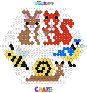 Color mosaic with beads In the forest