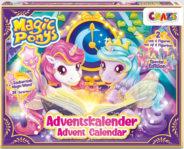 Christmas Advent Calendar, Craze, Magical Ponies, 24 pieces