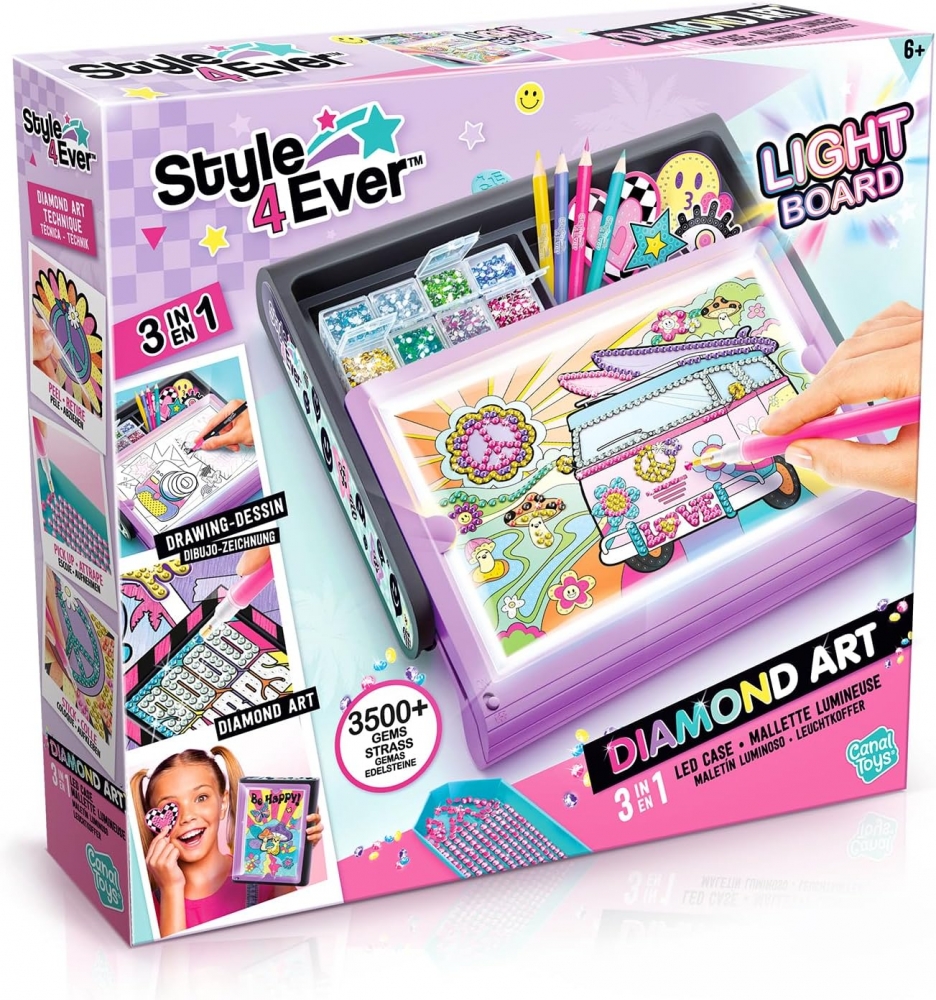Creative set, Canal Toys, 3 in 1 Diamond Art Studio