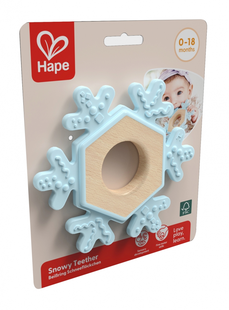 Дървена гризалка за зъби, Hape, Снежинка