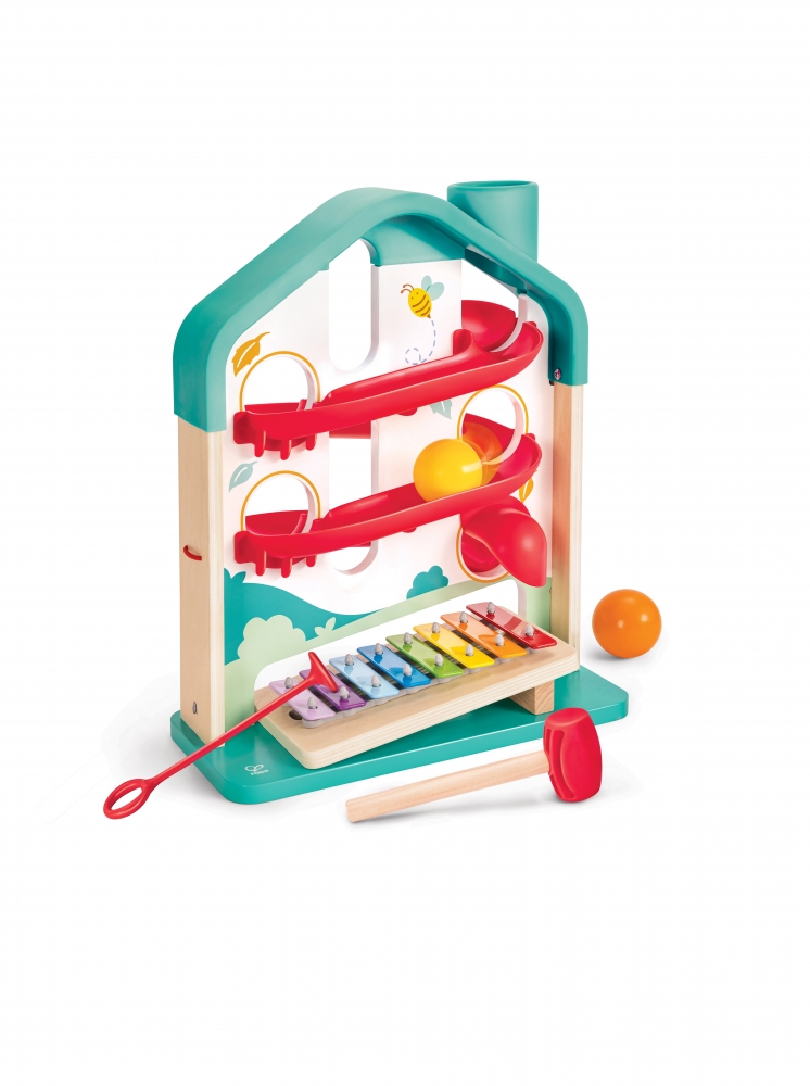 Children's music track with balls and xylophone, Hape, 6 parts