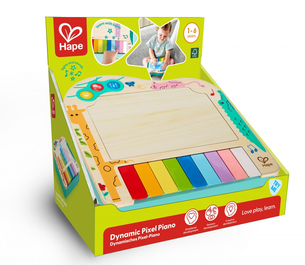 Wooden pixel piano, Hape