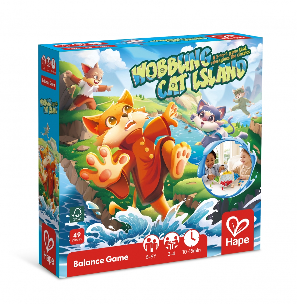 Board game, Hape, Cat Island, 3 in 1
