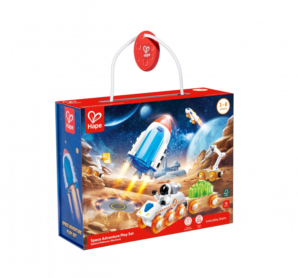 Комплект за игра, Hape, Космическо приключение, 15 части