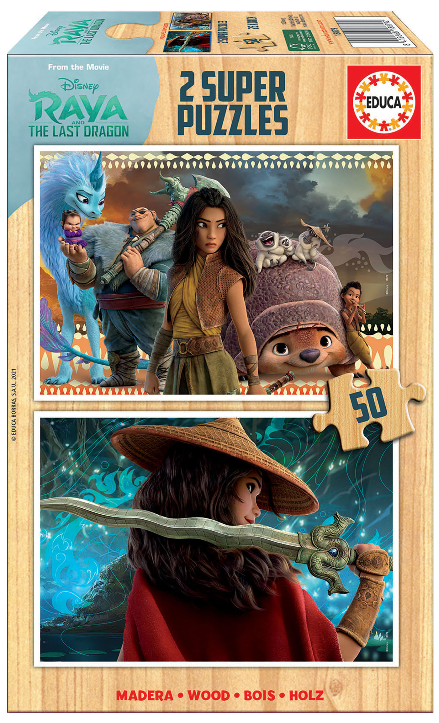 Пиксар - Рая и последният Дракон - пъзел 2х50 части