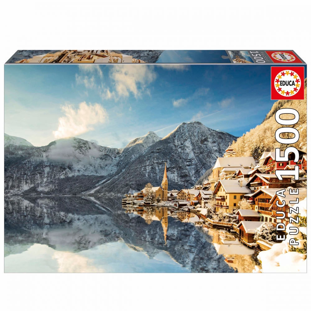 Puzzle, Educa, Winter in Hallstatt, 1500 pieces