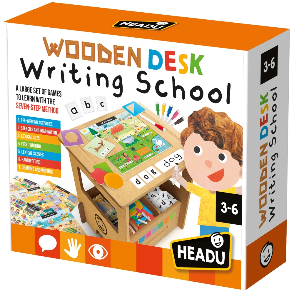 Educational set, Headu, Wooden desk, Writing school