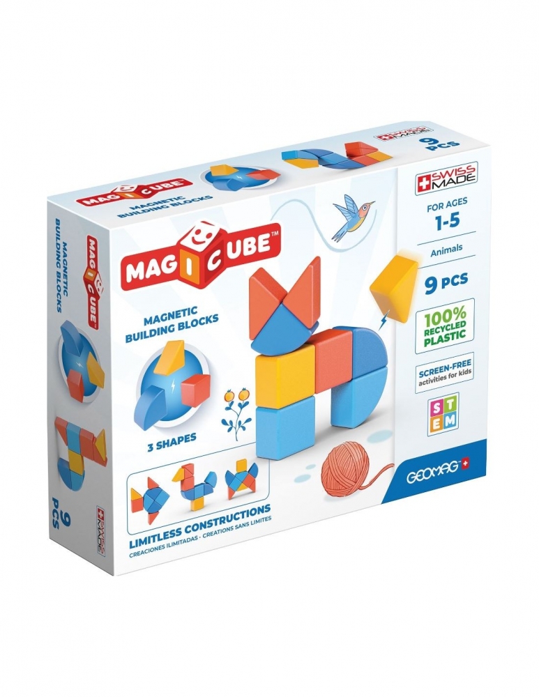 Магнитен конструктор Magicube, Животни, 9 части