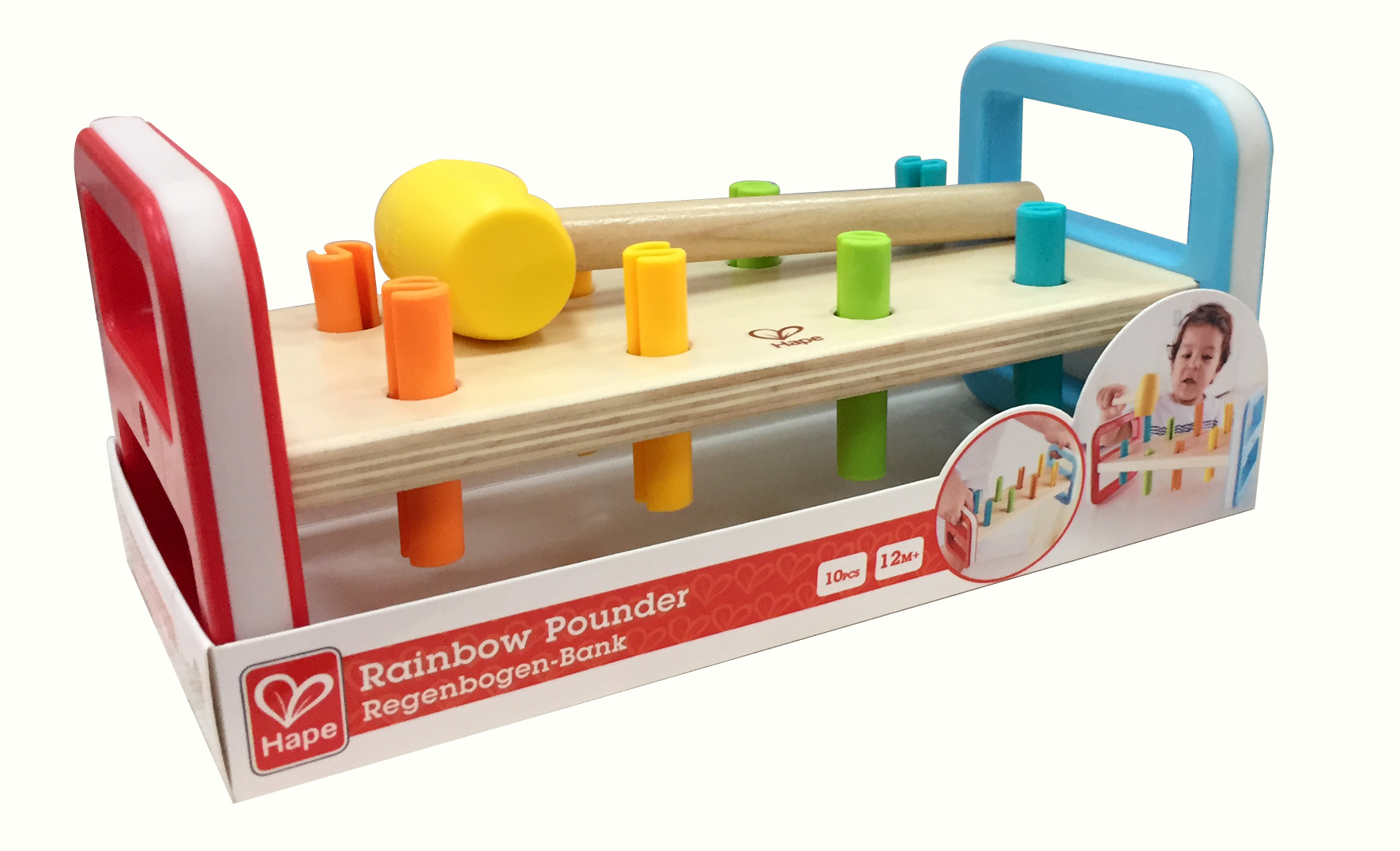 Дървена игра с чукче дъга H0506
