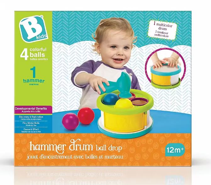 Baby entertainment game, Infantino, B Kids, Hammer and balls