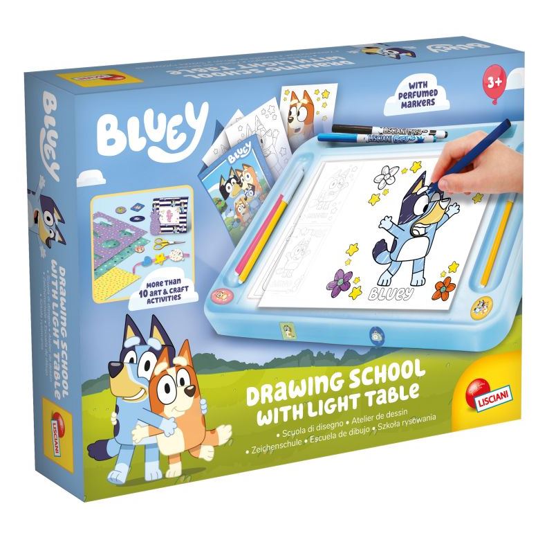 Creative set, Lisciani, Bluey, Drawing school with light board