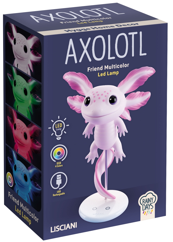 Night LED lamp, Lisciani, Rainy Days, Friend Axolotl