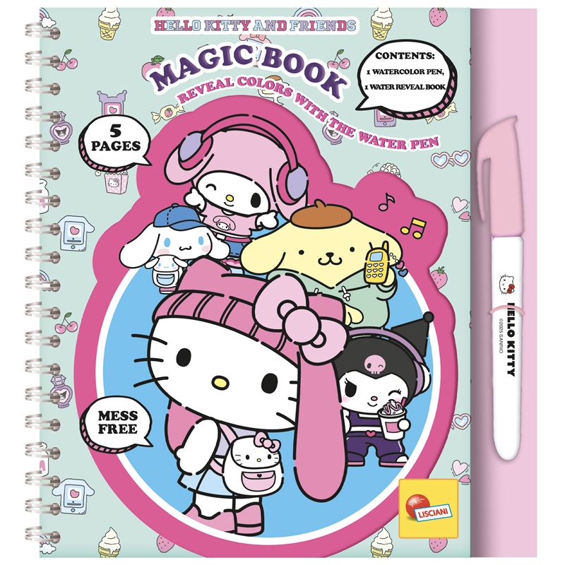 Creative set, Lisciani, Hello Kitty, Water drawing book, Hello Kitty and friends