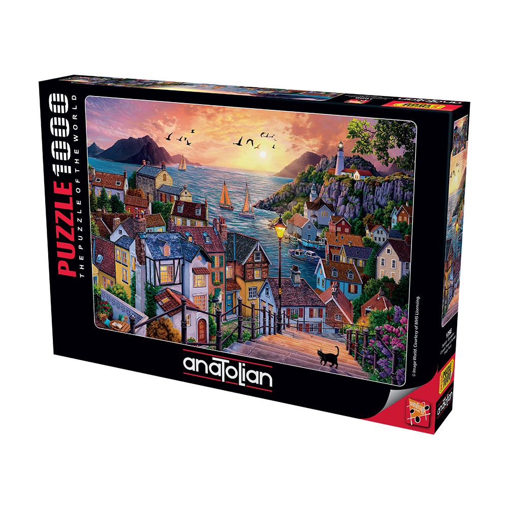Coastal Town at Sunset - 1000 pieces