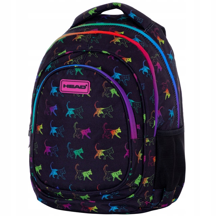 School backpack, Head, Rainbow Kitty, 39x28x15cm