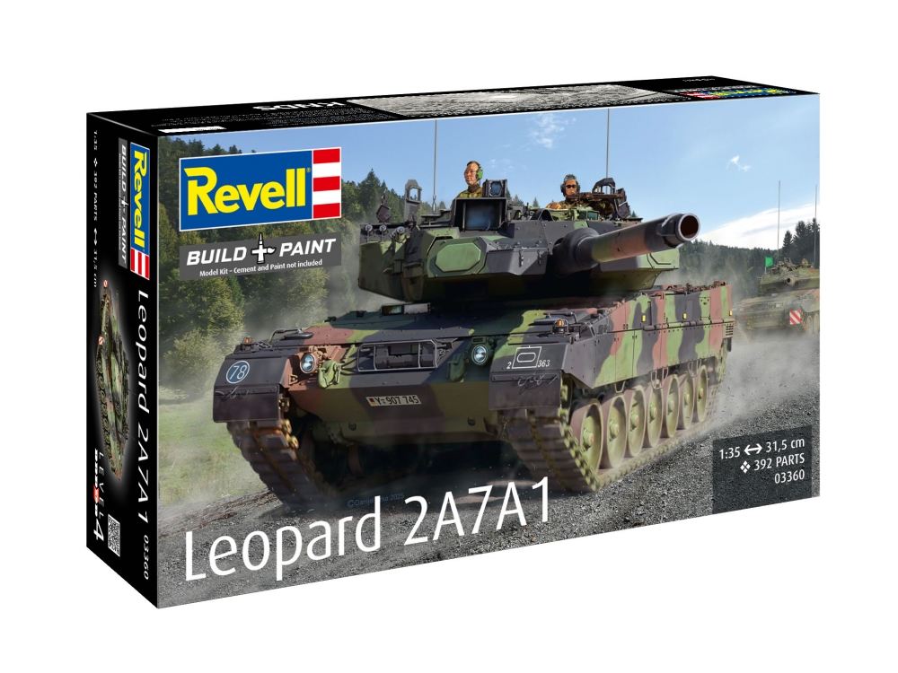 Assembly model, Revell, Leopard 2A7A1 Tank, 250 parts