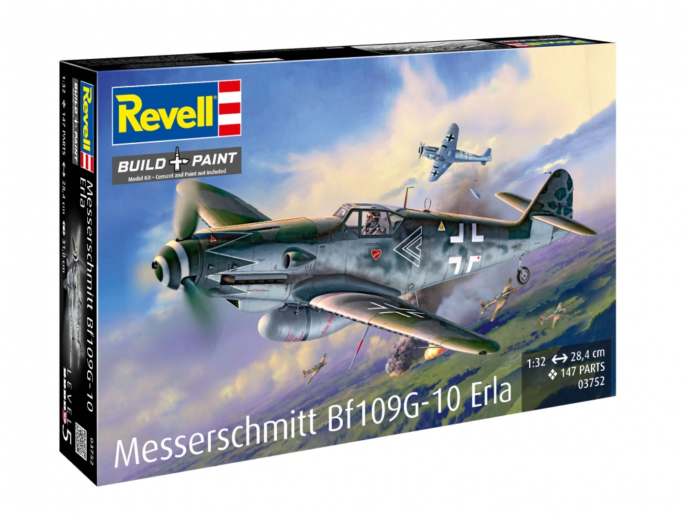 Сглобяем модел, Revell, Самолет, Messerschmitt Bf109G-10 Erla, 147 части