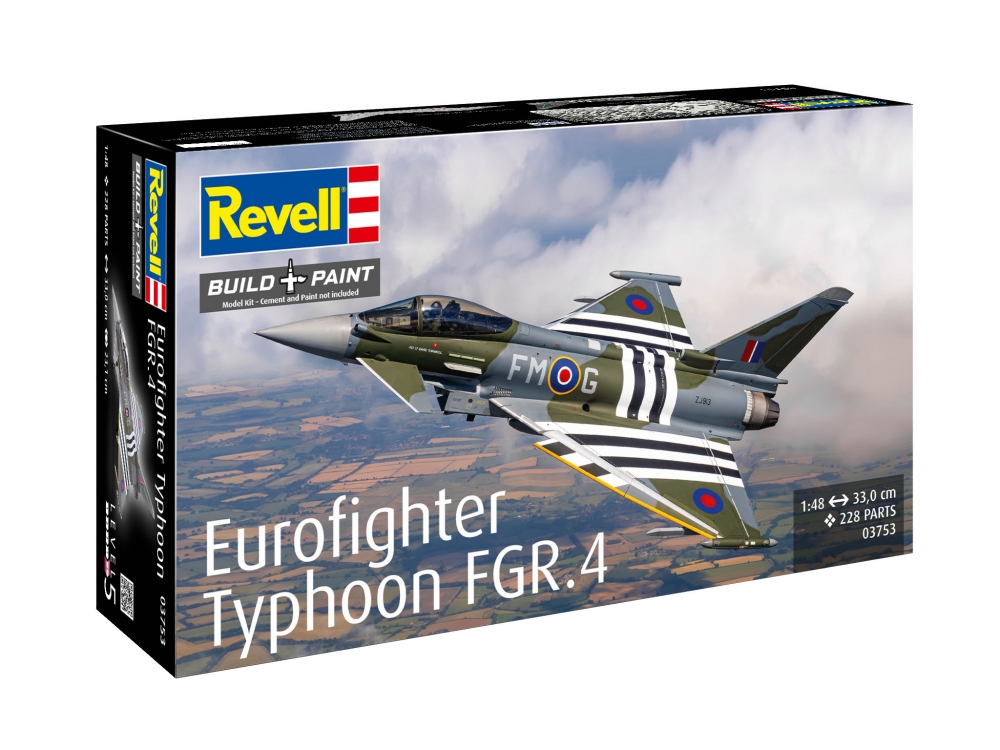 Assembly model, Revell, Airplane, Eurofighter Typhoon FGR.4, 228 parts