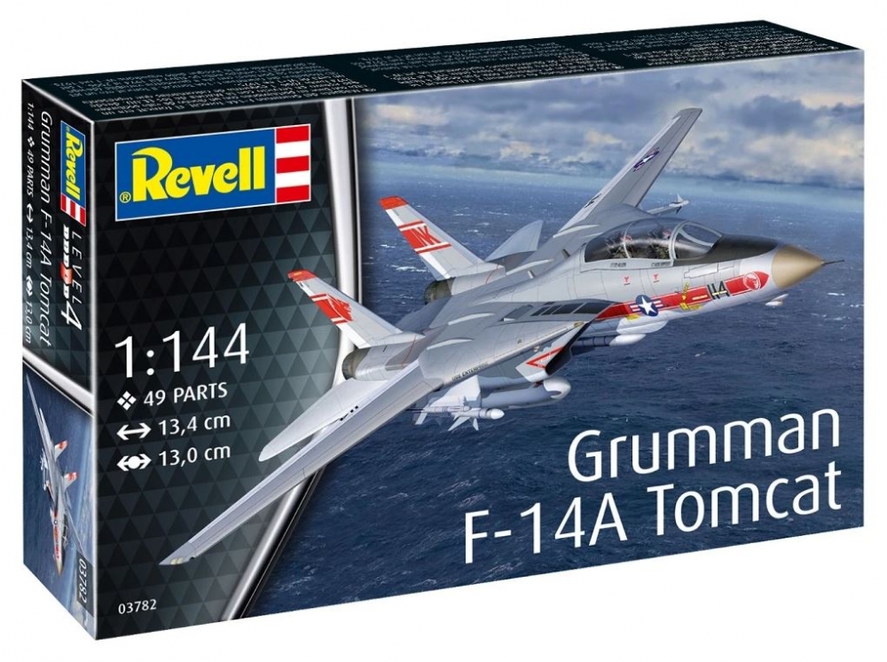 Assembly model, Revell, Grumman F-14 A Tomcat fighter, 49 parts