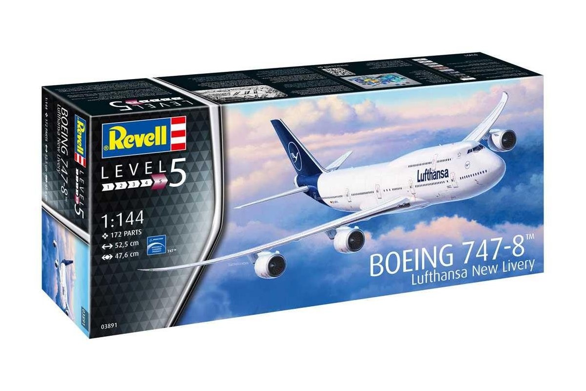 Боинг 747 Луфтханза сглобяем модел