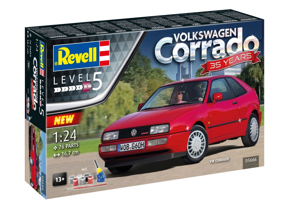 Сглобяем модел, Revell, Подаръчен комплект 35 години VW Corrado, 76 части
