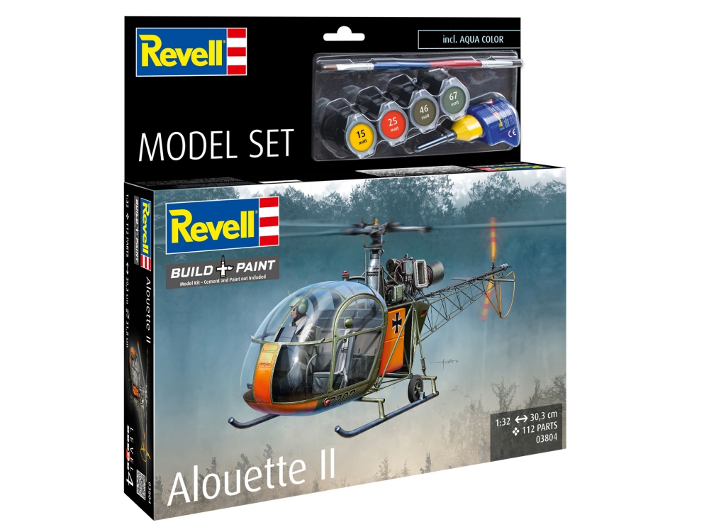 Assembly model, Revell, Helicopter, Alouette II, 191 parts