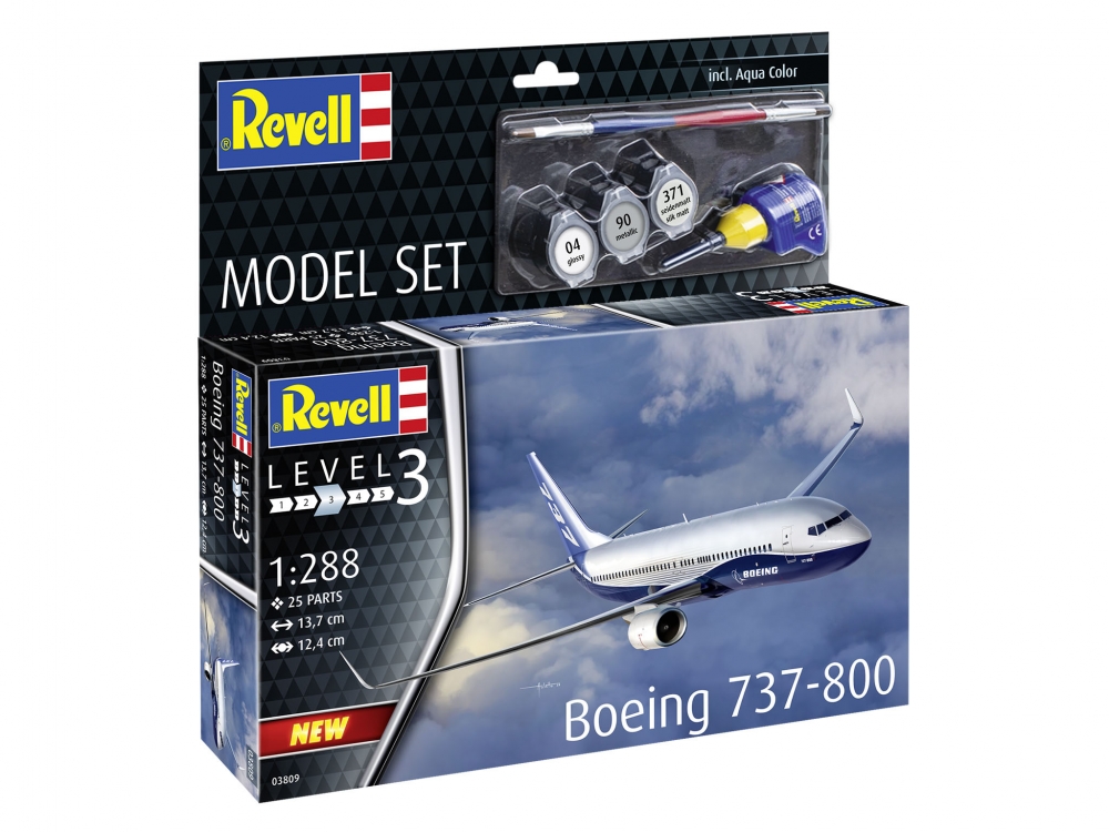 Assembly model, Revell, Airplane, Boeing 737-800, 25 parts