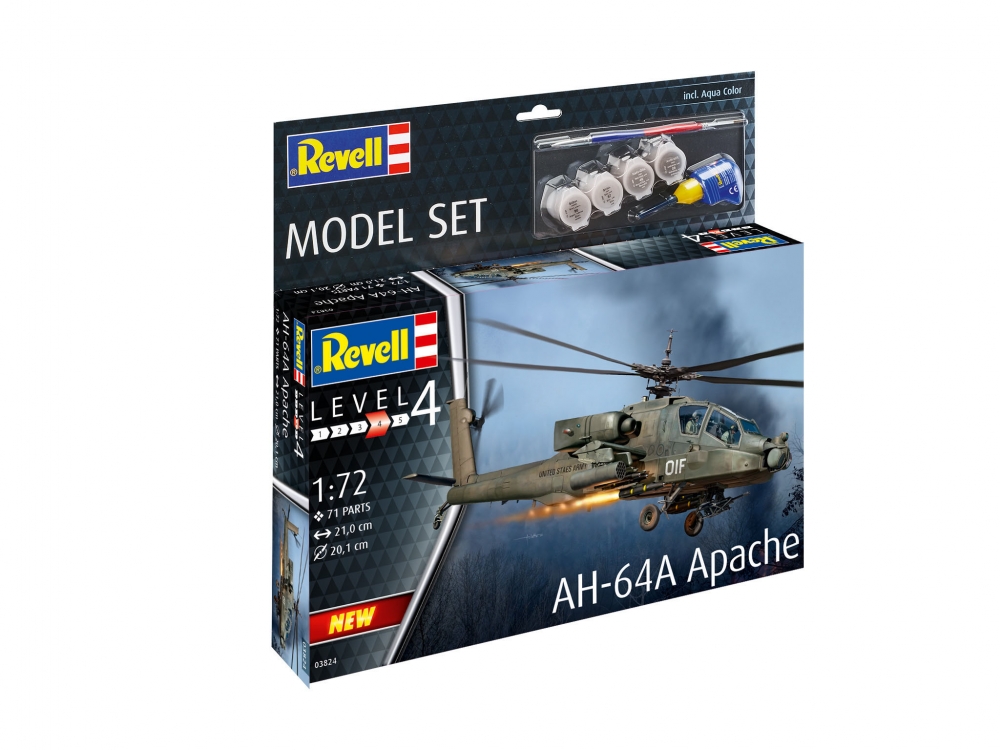 Сглобяем модел, Revell, Хеликоптер, AH-64A Apache, 79 части