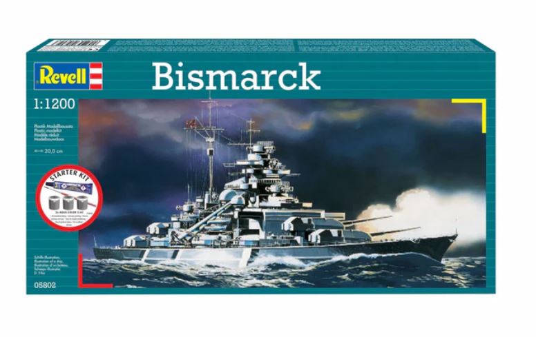 Assembly model, Revell, Bismarck ship starter kit, 31 parts
