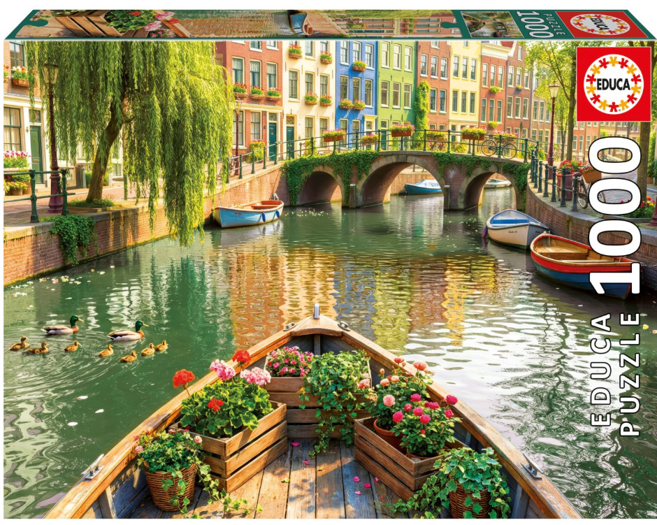 Puzzle, Educa, Boat trip in Amsterdam, 1000 pieces
