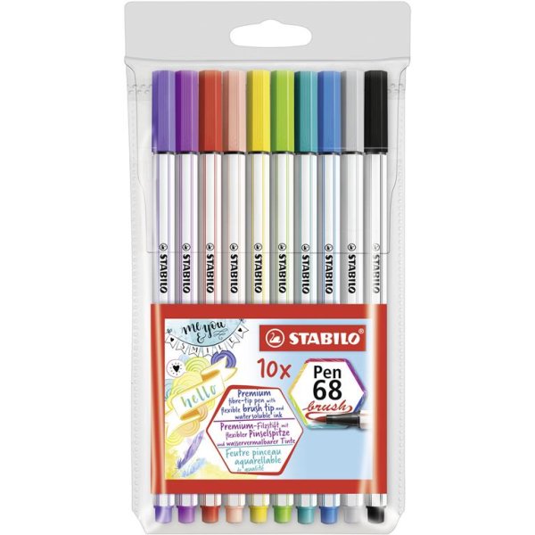 Комплект Флумастери Pen 68 Brush- комплект 10 цвята